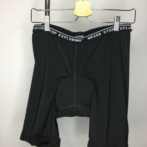 The North Face Biker Shorts Men's Medium Black Padded Liner Never Stop Exploring - Picture 3 of 7